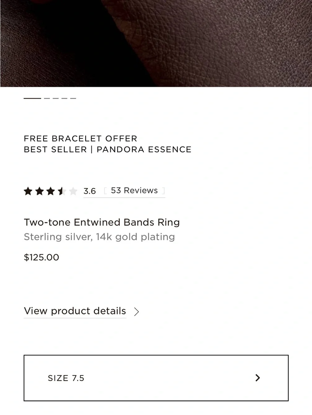 Two-tone Entwined Bands Ring